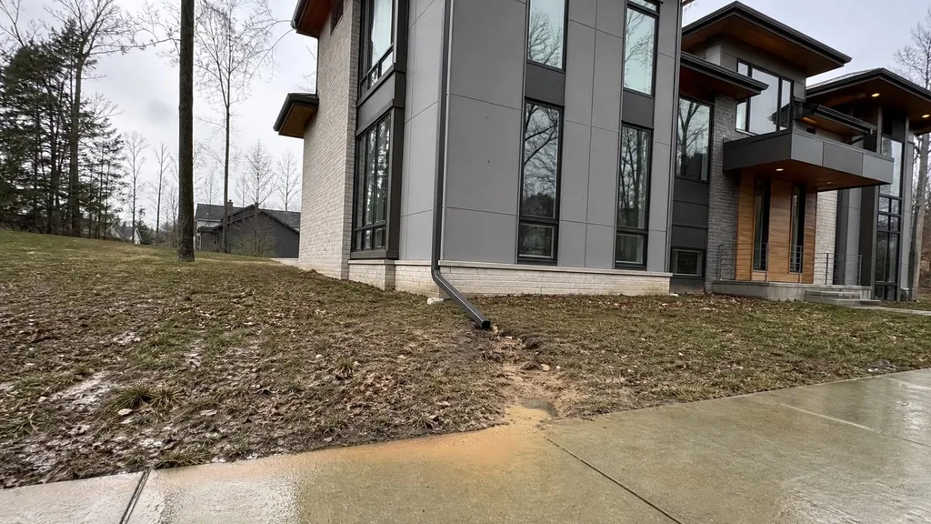Ann Arbor contemporary, rain garden — the original photo