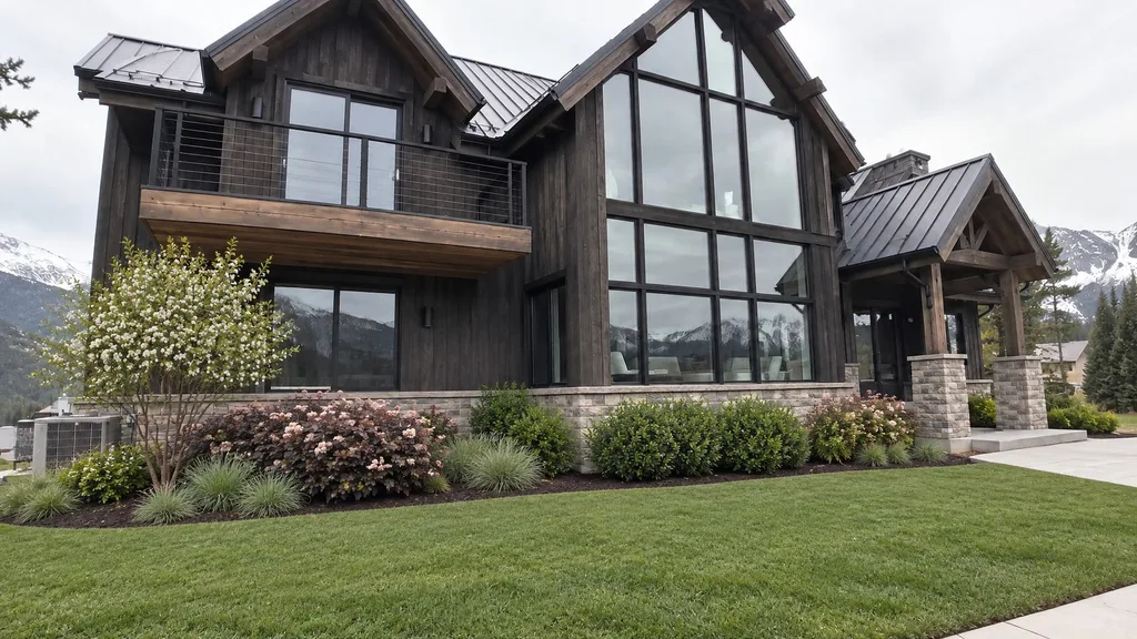 Alpine chalet, native drifts — the finished design