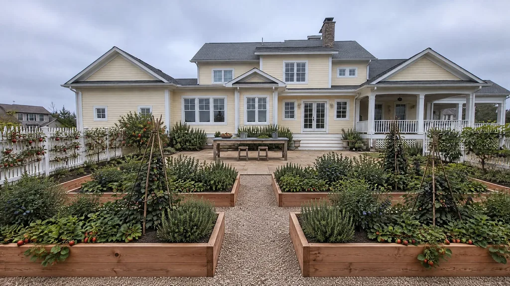 Carolina farmhouse, fruit garden — the finished design