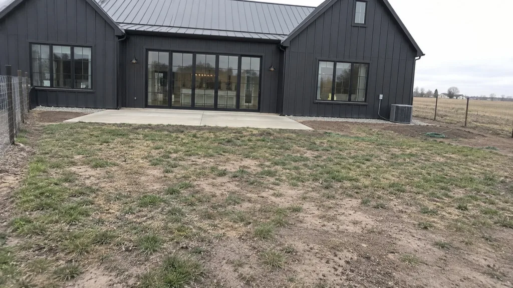 Charcoal barn house, kitchen garden — the original photo