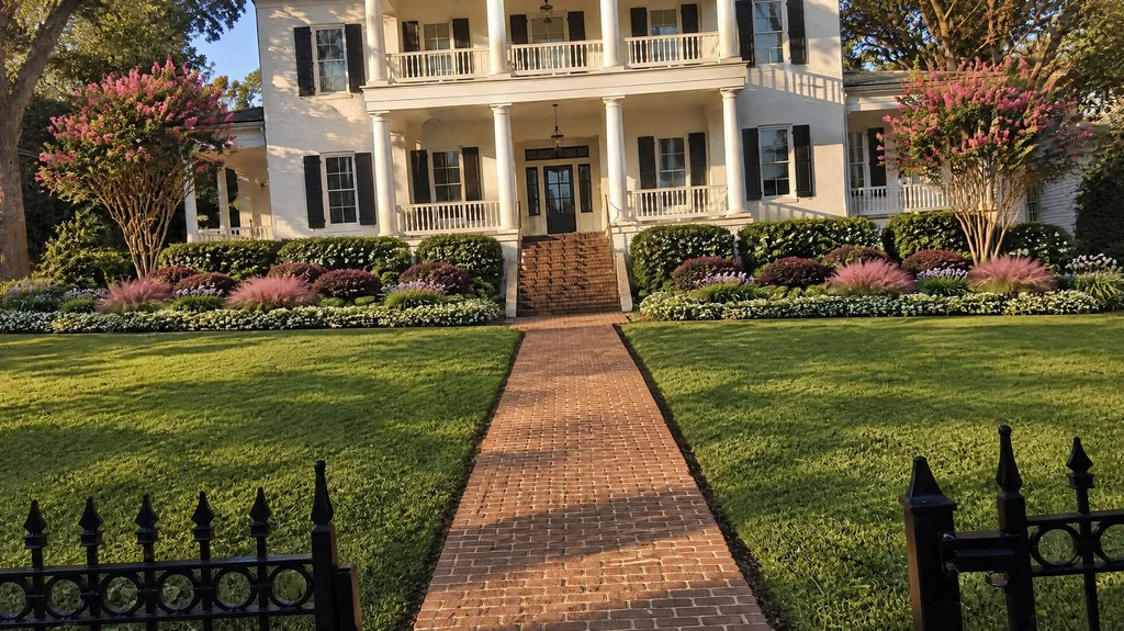 Charleston single house, mirrored borders — the finished design