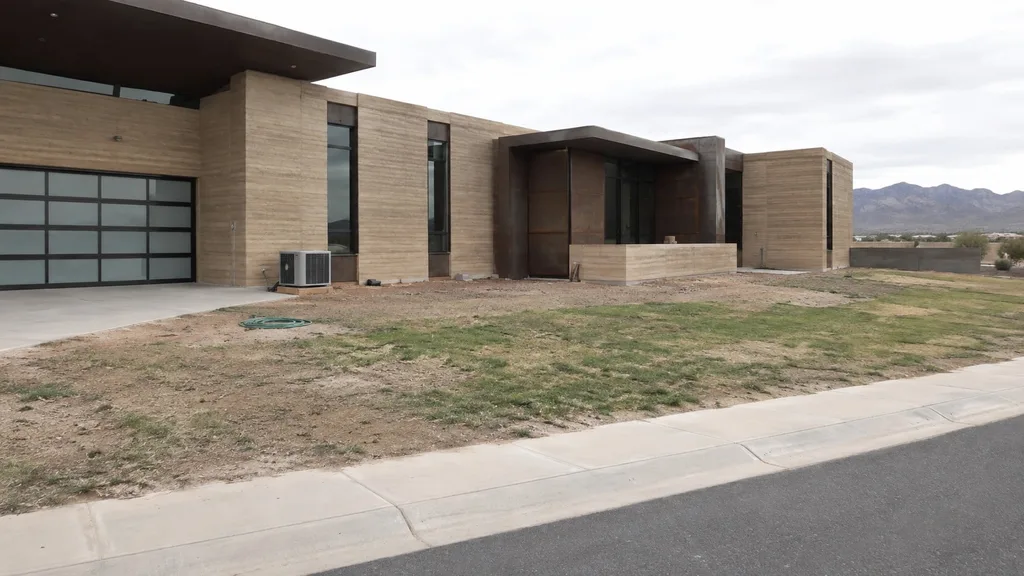 Desert modern, boulder garden — the original photo