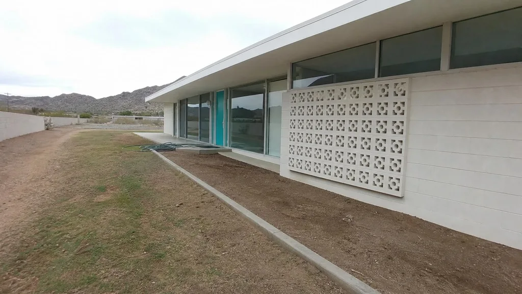 Breeze-block desert modern, agave bed — the original photo