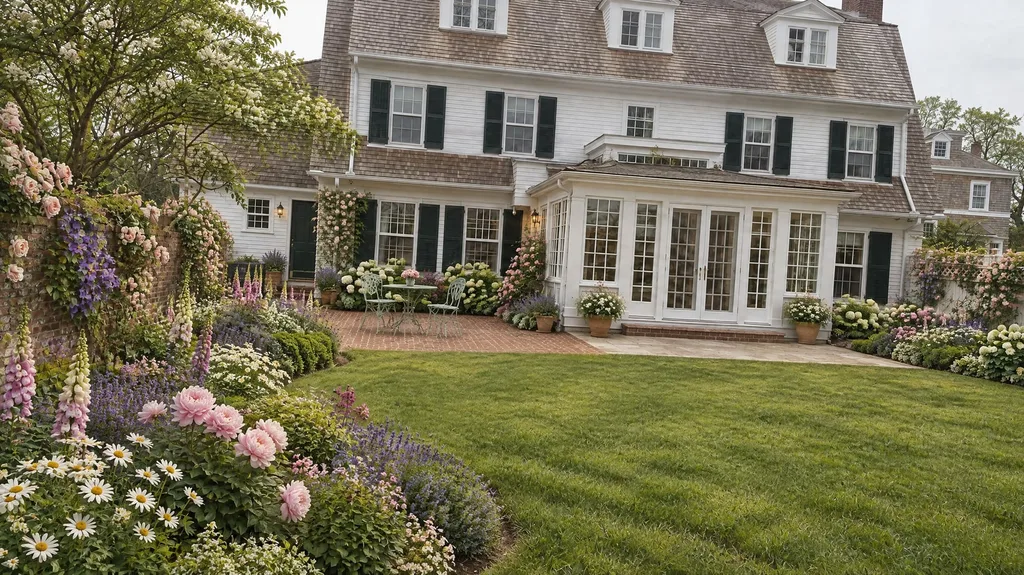 Dutch Colonial, cottage garden — the finished design