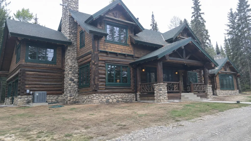 Great Camp lodge, pollinator borders — the original photo