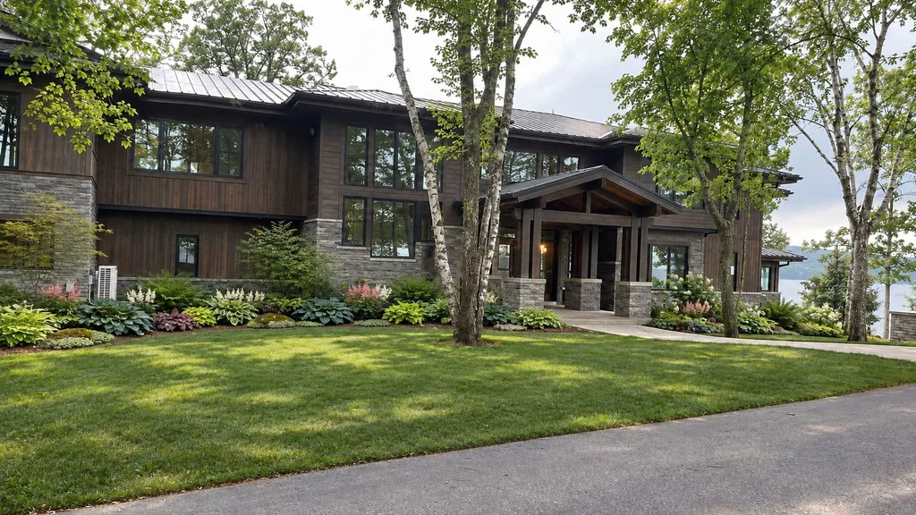 Lake house, woodland shade — the finished design