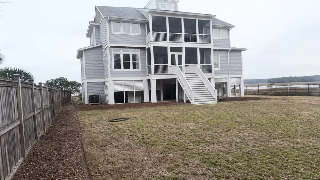 Lowcountry beach house, palmetto garden — the original photo
