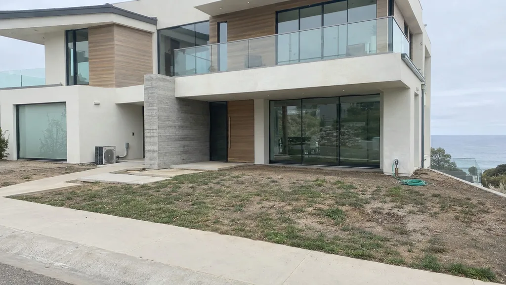 Coastal modern, bluff planting — the original photo