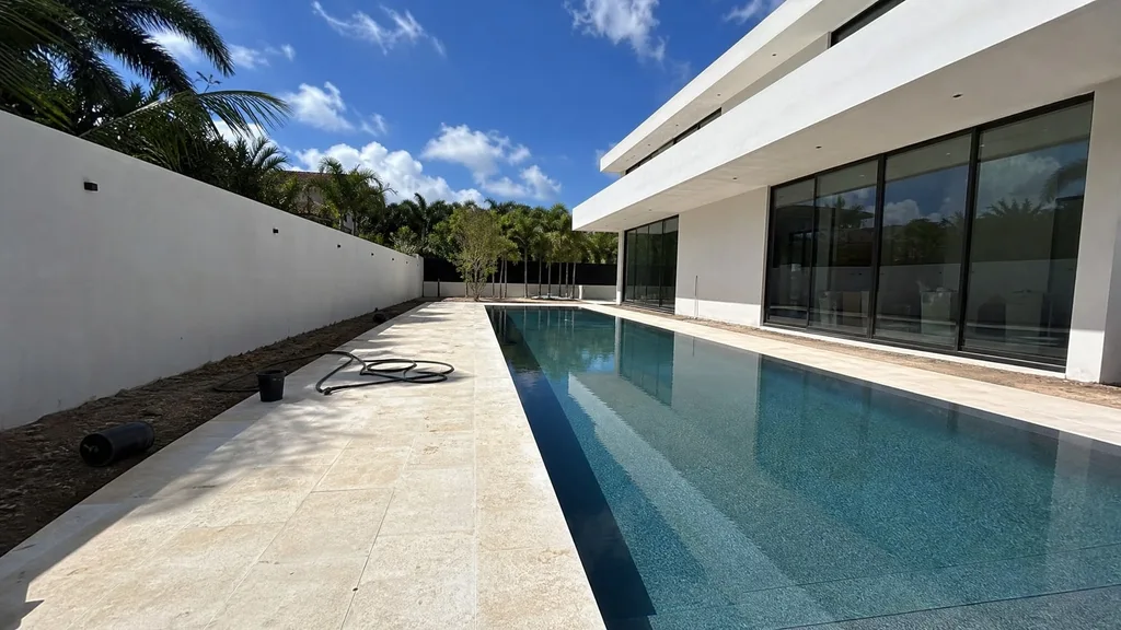 Miami modern, lap pool garden — the original photo