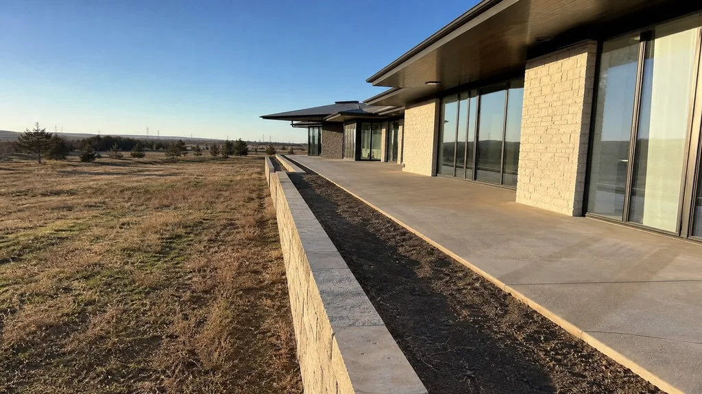 Nebraska prairie modern, terrace border — the original photo