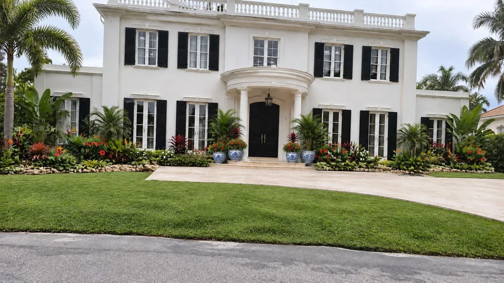 Palm Beach Regency, tropical entrance — the finished design