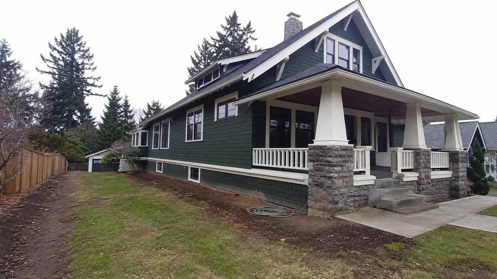 Portland Craftsman, Japanese maple garden — the original photo