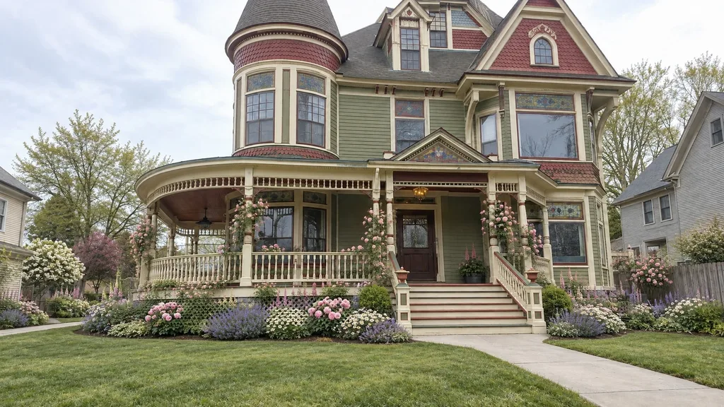 Queen Anne Victorian, cottage garden — the finished design