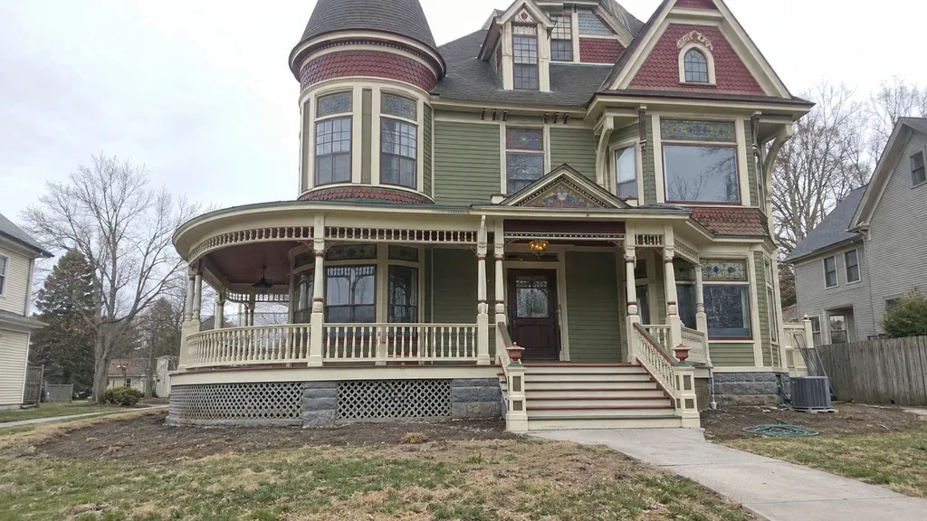 Queen Anne Victorian, cottage garden — the original photo