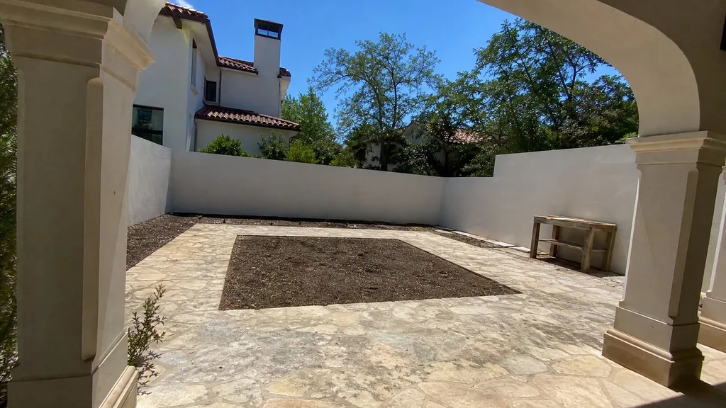 San Antonio courtyard, citrus and herbs — the original photo