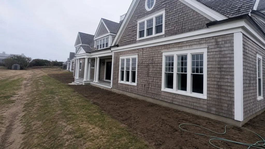 Shingle estate, cottage border — the original photo