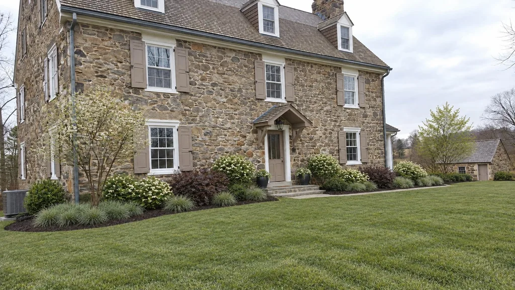 Fieldstone manor, native planting — the finished design