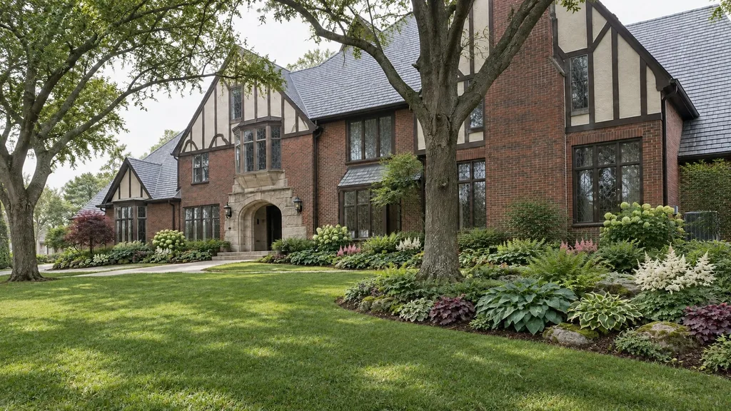 Tudor manor, woodland garden — the finished design