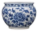 Blue and White Chinoiserie Planter