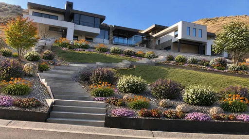 Boise foothills modern, fire-wise slope