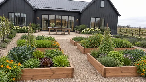 Charcoal barn house, kitchen garden
