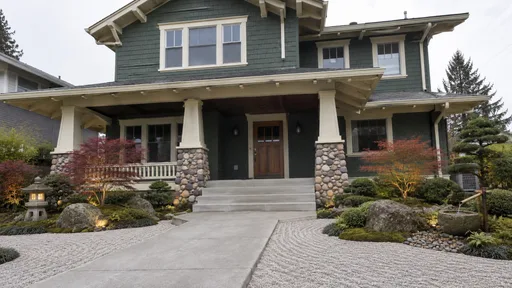 Craftsman entry, Japanese garden