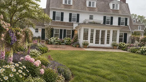 Dutch Colonial, cottage garden