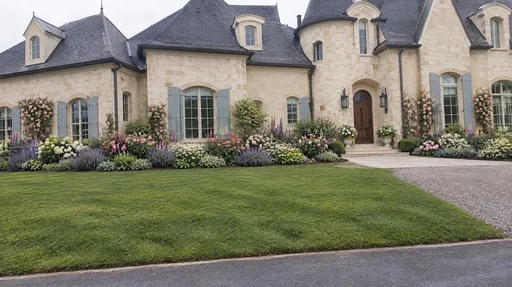 French chateau, cottage borders