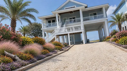 Padre Island beach house, coastal borders