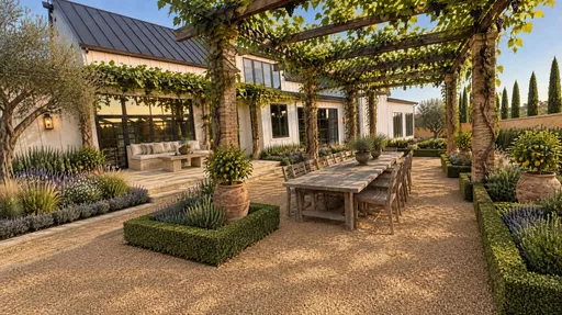 Paso Robles farmhouse, pergola terrace