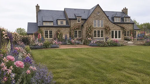 Pennsylvania stone house, cottage garden