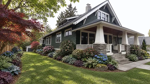 Portland Craftsman, Japanese maple garden