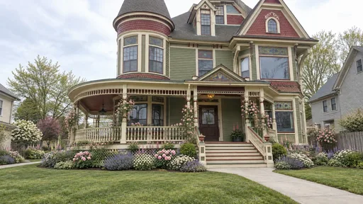 Queen Anne Victorian, cottage garden