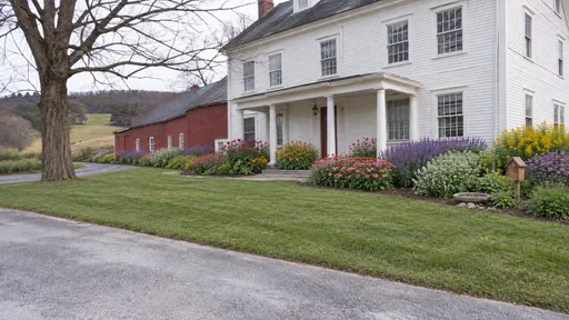 Vermont farmhouse, pollinator border