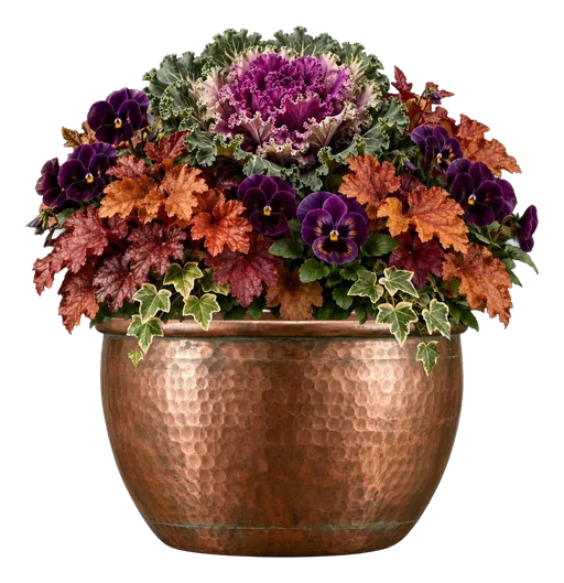 Hammered Copper Planter