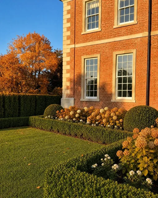 Curb appeal in fall — AI-designed yard