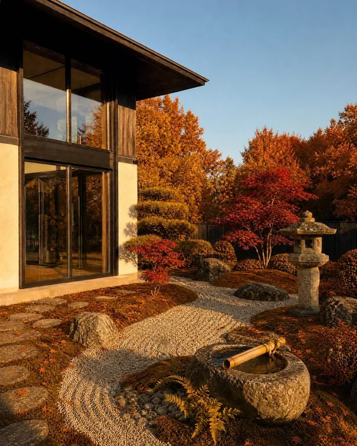 Japanese garden in fall — AI-designed yard