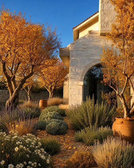 Mediterranean in fall — AI-designed yard