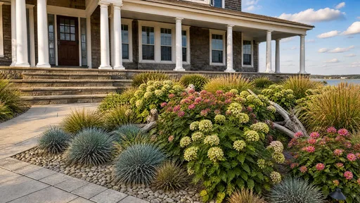 Coastal style, beside the steps