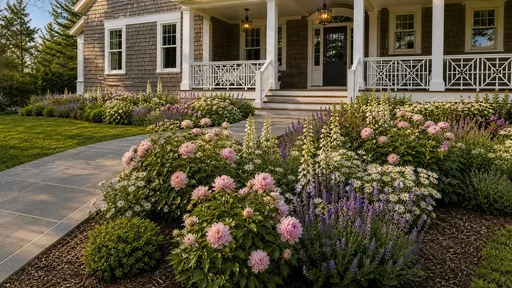 Cottage style, beside the steps