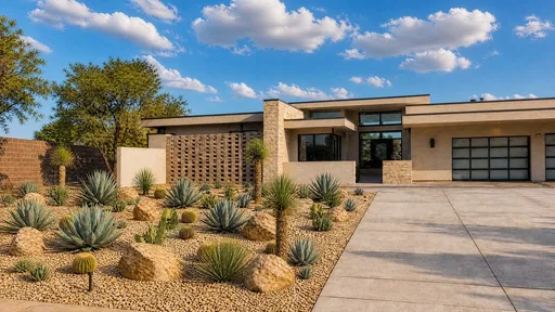 Desert style, across the beds