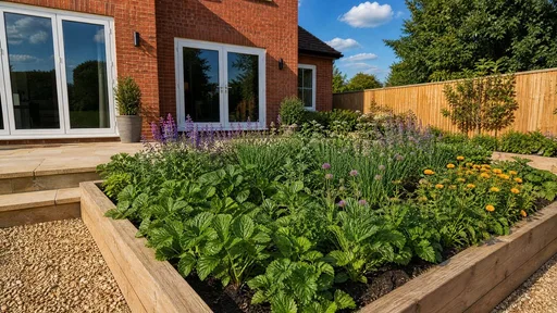 Kitchen Garden style, beside the steps