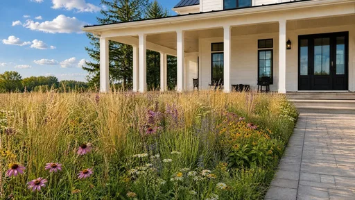 Prairie Meadow style, beside the steps