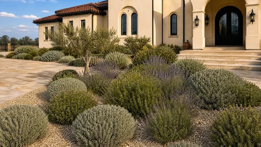 Mediterranean style, beside the steps