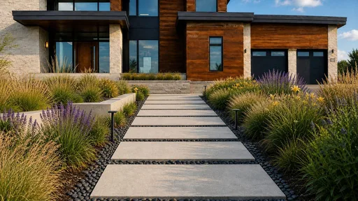 Modern style, from the path