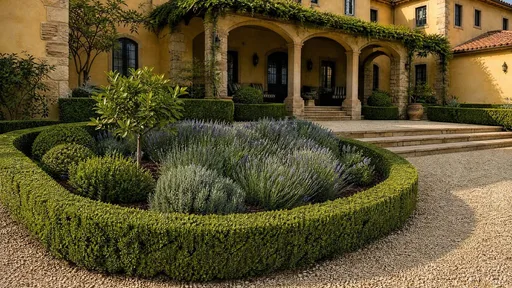 Tuscan style, beside the steps