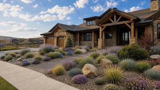 Xeriscape style, across the beds